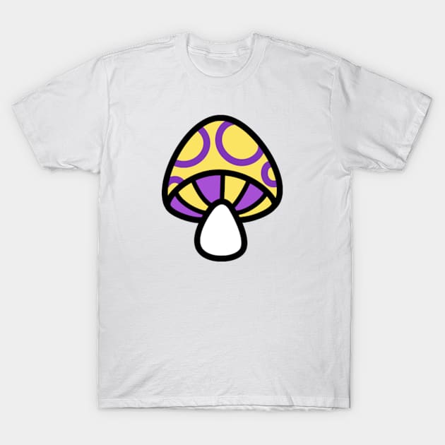 Intersex Mushroom Discrete Pride Flag T-Shirt by JadedOddity